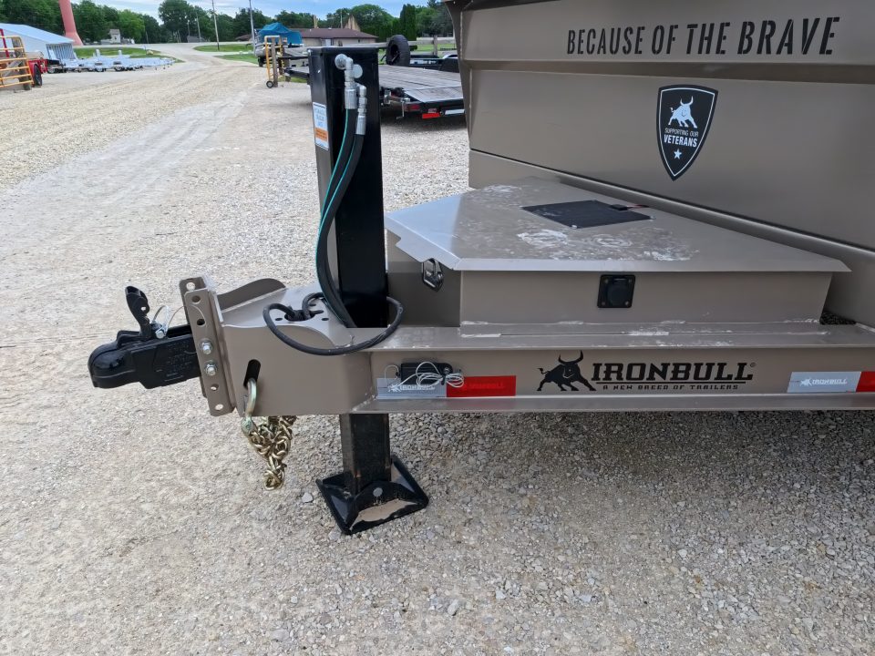 New 2026 Iron Bull 83x14 DTB Sniper Series Dump Trailer with 2- 7K Straight Axles, Electric Brakes, Slide-In Aluminum Ramps, Spare Tire and More!