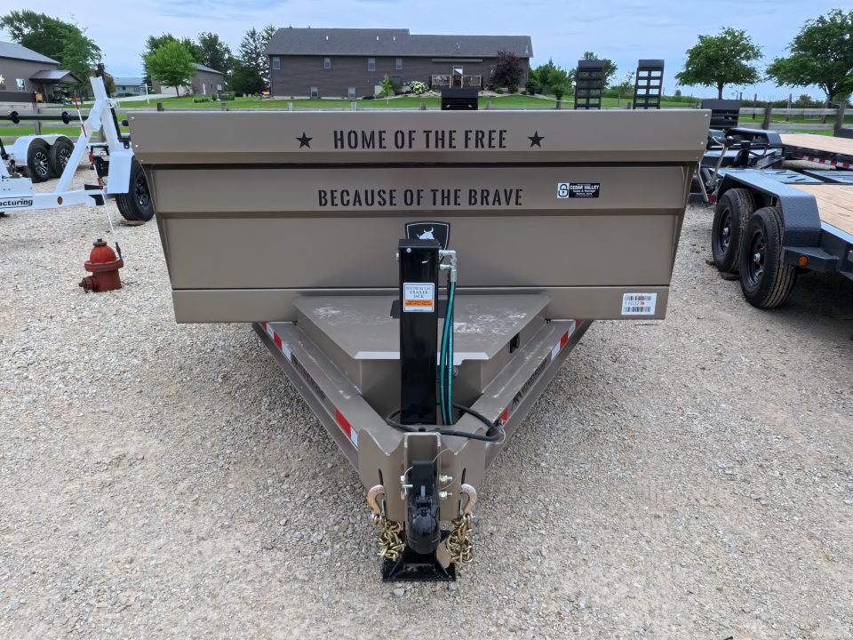 New 2026 Iron Bull 83x14 DTB Sniper Series Dump Trailer with 2- 7K Straight Axles, Electric Brakes, Slide-In Aluminum Ramps, Spare Tire and More!