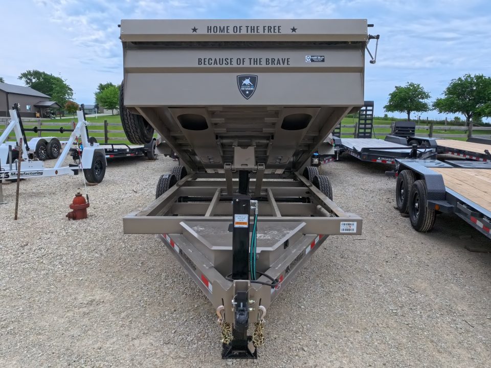New 2026 Iron Bull 83x14 DTB Sniper Series Dump Trailer with 2- 7K Straight Axles, Electric Brakes, Slide-In Aluminum Ramps, Spare Tire and More!