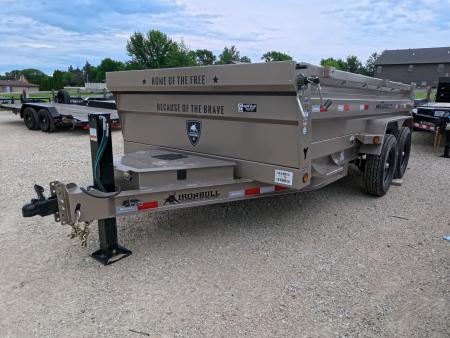 New 2026 Iron Bull 83x14 DTB Sniper Series Dump Trailer with 2- 7K Straight Axles, Electric Brakes, Slide-In Aluminum Ramps, Spare Tire and More!