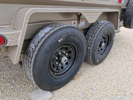 New 2026 Iron Bull 83x14 DTB Sniper Series Dump Trailer with 2- 7K Straight Axles, Electric Brakes, Slide-In Aluminum Ramps, Spare Tire and More!