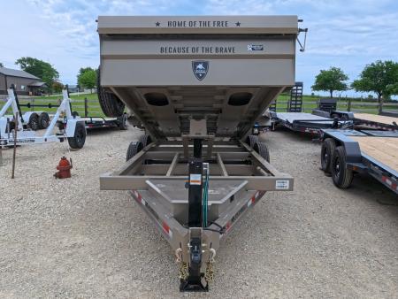 New 2026 Iron Bull 83x14 DTB Sniper Series Dump Trailer with 2- 7K Straight Axles, Electric Brakes, Slide-In Aluminum Ramps, Spare Tire and More!