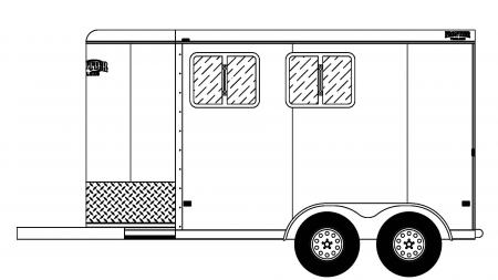 New 2026 Frontier Trailers 2 Horse Strider LITE Bumper Pull Slant Load Series Horse Trailer