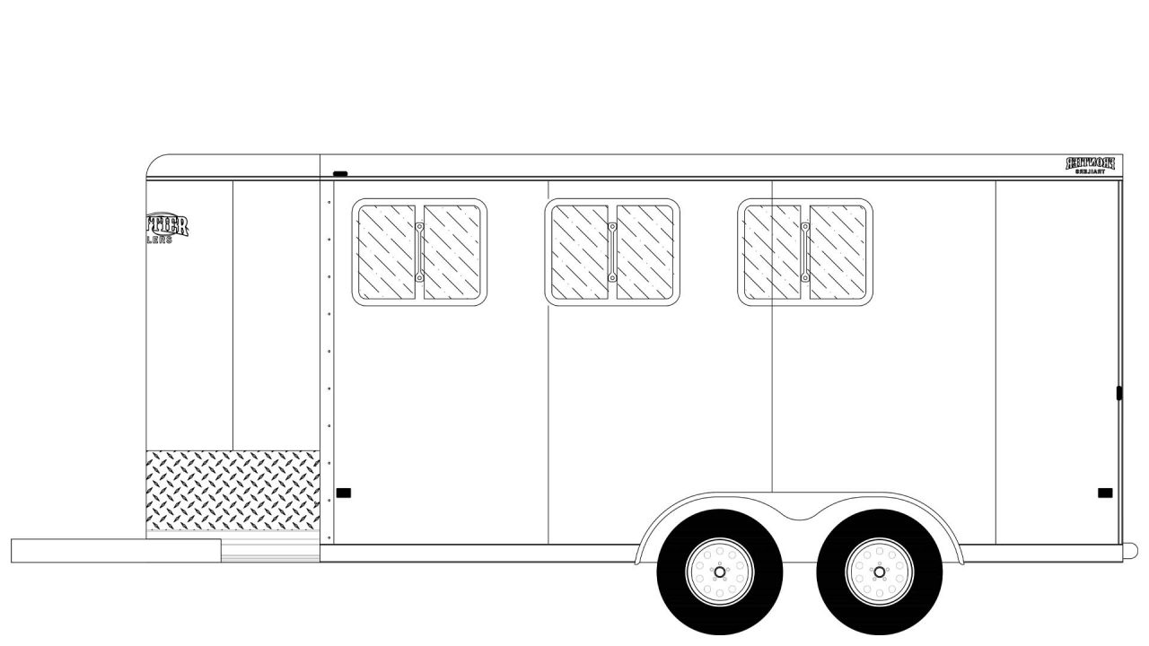 New 2026 Frontier Trailers 3 Horse Bumper Pull Aluminum Trailer