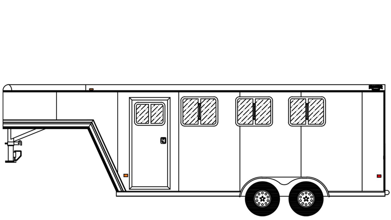 New 2026 Frontier Trailers Strider LITE Gooseneck Slant Load Series 3 Horse Trailer
