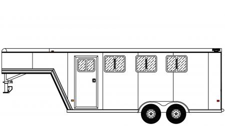 New 2026 Frontier Trailers Strider LITE Gooseneck Slant Load Series 3 Horse Trailer
