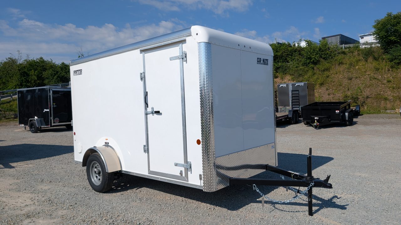 New 2026 Car Mate 6x12 Sportster Cargo Trailer w/ Ramp Door