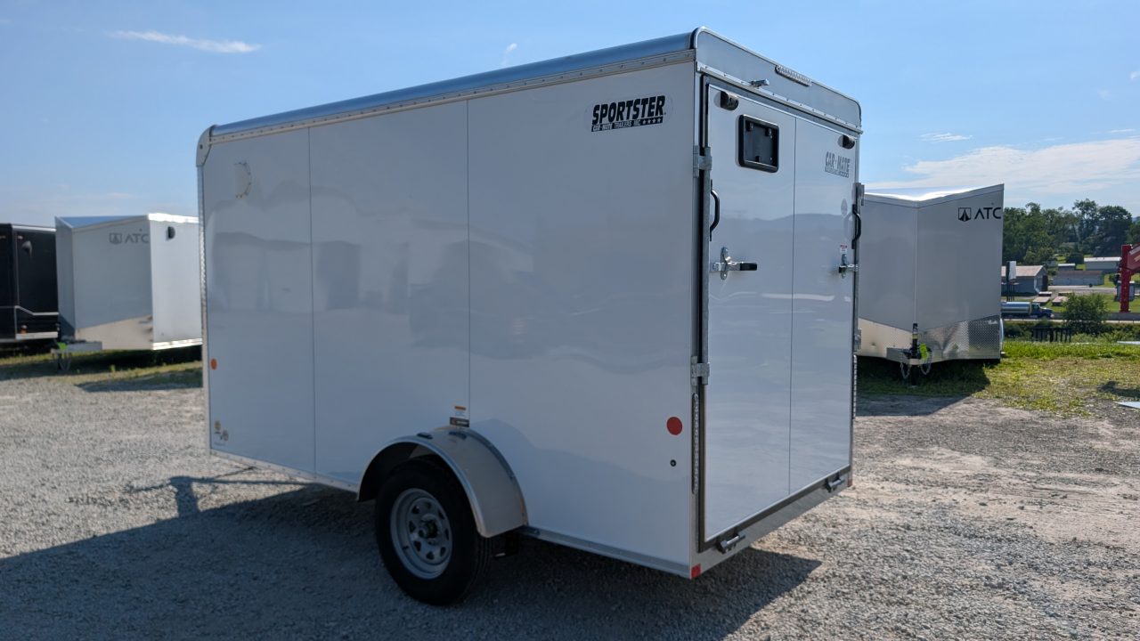 New 2026 Car Mate 6x12 Sportster Cargo Trailer w/ Ramp Door