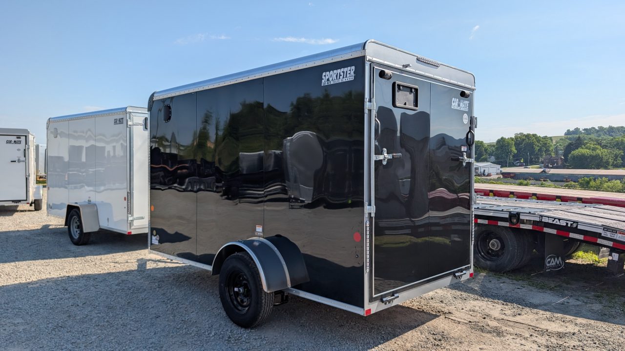 New 2026 Car Mate 6x12 Sportster Cargo Trailer w/ Ramp Door