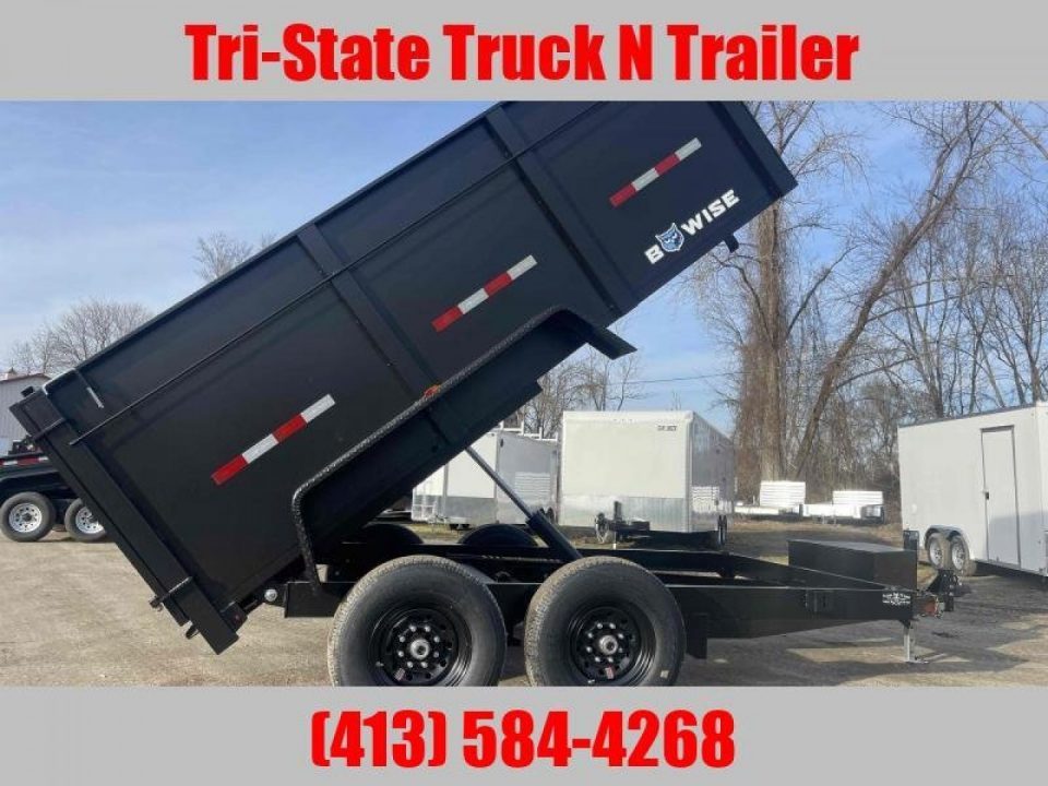 New 2026 BWISE DT 7x12 Dump trailer High-Side Ramps Barn doors