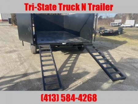 New 2026 BWISE DT 7x12 Dump trailer High-Side Ramps Barn doors