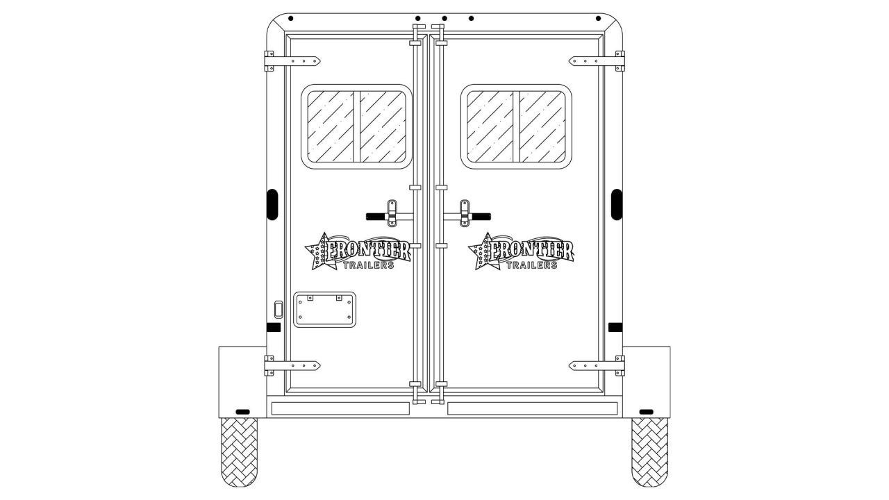 New 2026 Frontier Trailers Strider 24"T Bumper Pull Slant Load 2 Horse Aluminum Series Horse Trailer