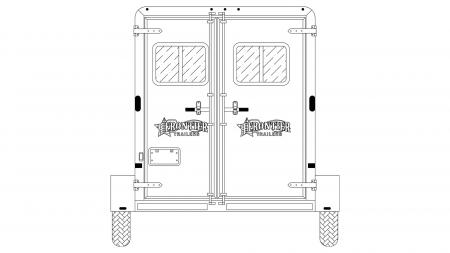 New 2026 Frontier Trailers Strider 24"T Bumper Pull Slant Load 2 Horse Aluminum Series Horse Trailer