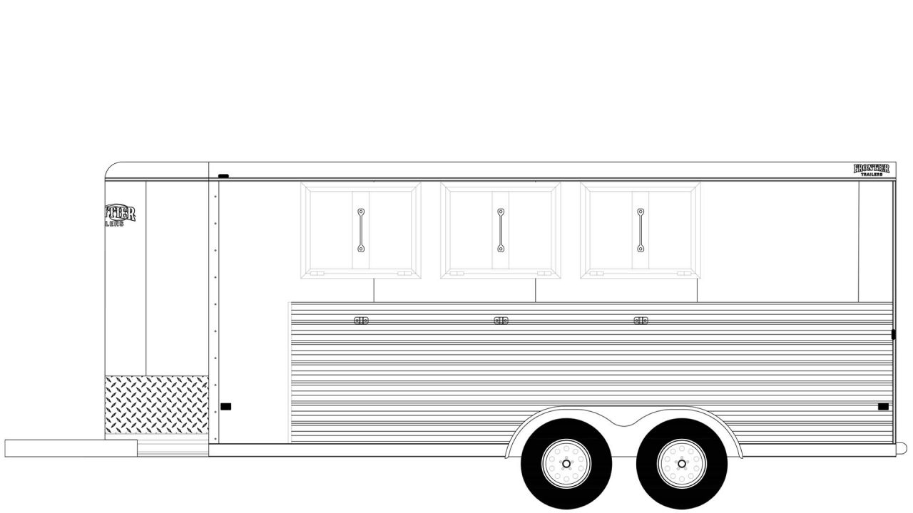 New 2026 Frontier Trailers 3 Horse Strider Bumper Pull Horse Trailer