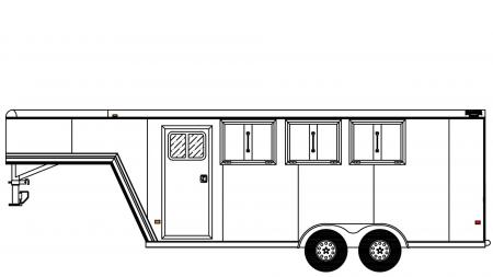 New 2026 Frontier Trailers Strider Gooseneck Slant Load Series Horse Trailer