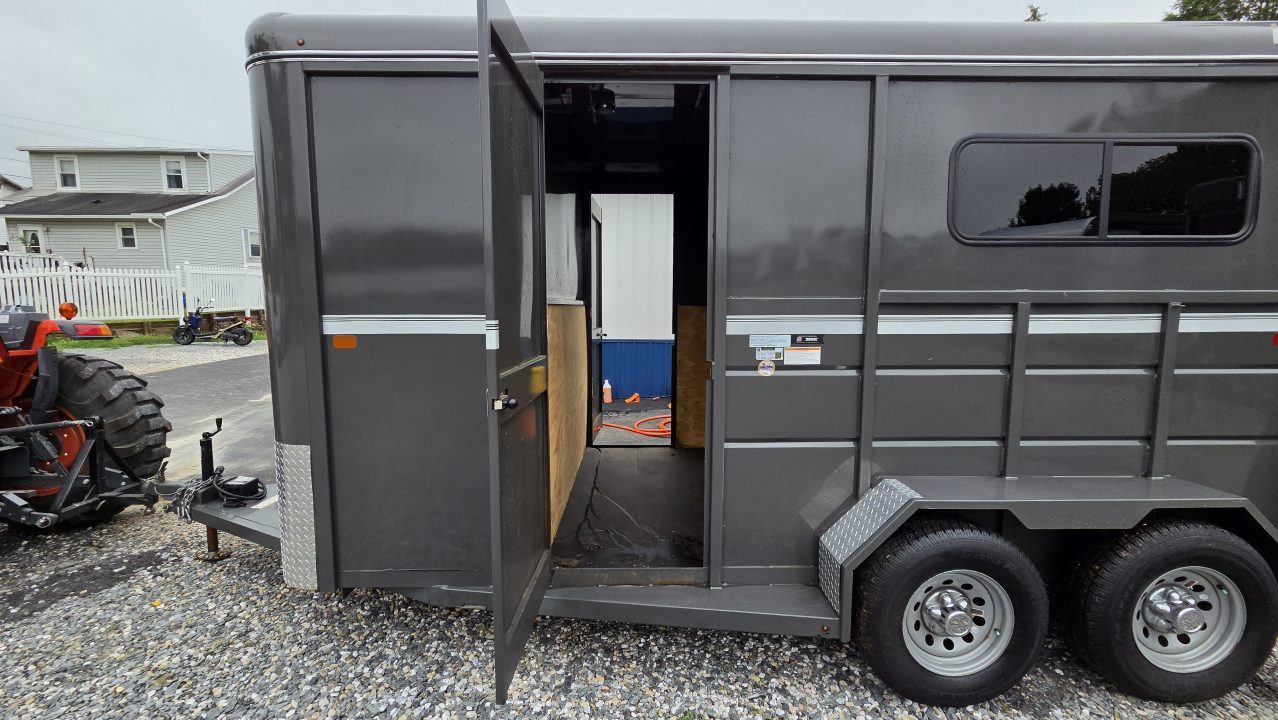 Used 2023 Valley Trailers 7X14TA STRAIGHT 2 STALL Horse Trailer
