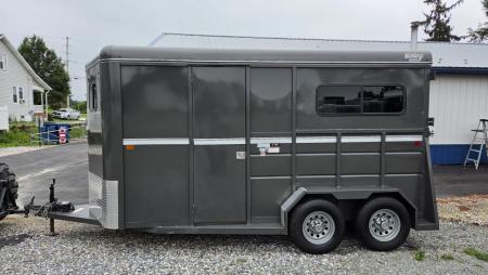 Used 2023 Valley Trailers 7X14TA STRAIGHT 2 STALL Horse Trailer