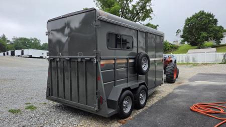 Used 2023 Valley Trailers 7X14TA STRAIGHT 2 STALL Horse Trailer