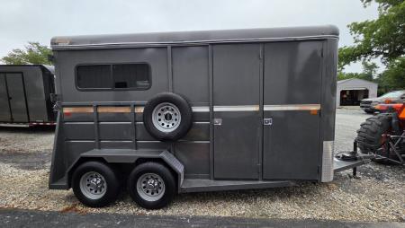 Used 2023 Valley Trailers 7X14TA STRAIGHT 2 STALL Horse Trailer