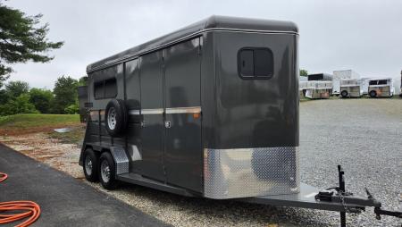 Used 2023 Valley Trailers 7X14TA STRAIGHT 2 STALL Horse Trailer