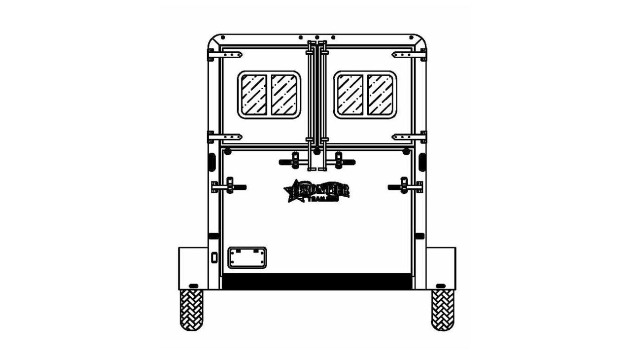 New 2026 Frontier Trailers 2 Horse Ambassador 59" Lite BP Straight Load Series Horse Trailer
