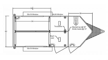 New 2026 Frontier Trailers 2 Horse Ambassador 59" Lite BP Straight Load Series Horse Trailer
