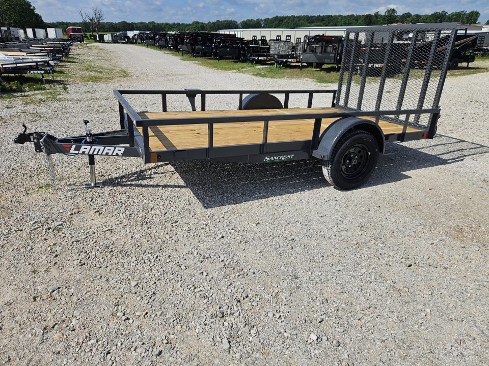 New 2026 Lamar 77X12 SINGLE 3.5K TUBETOP UTILITY W/4' SPRING GATE