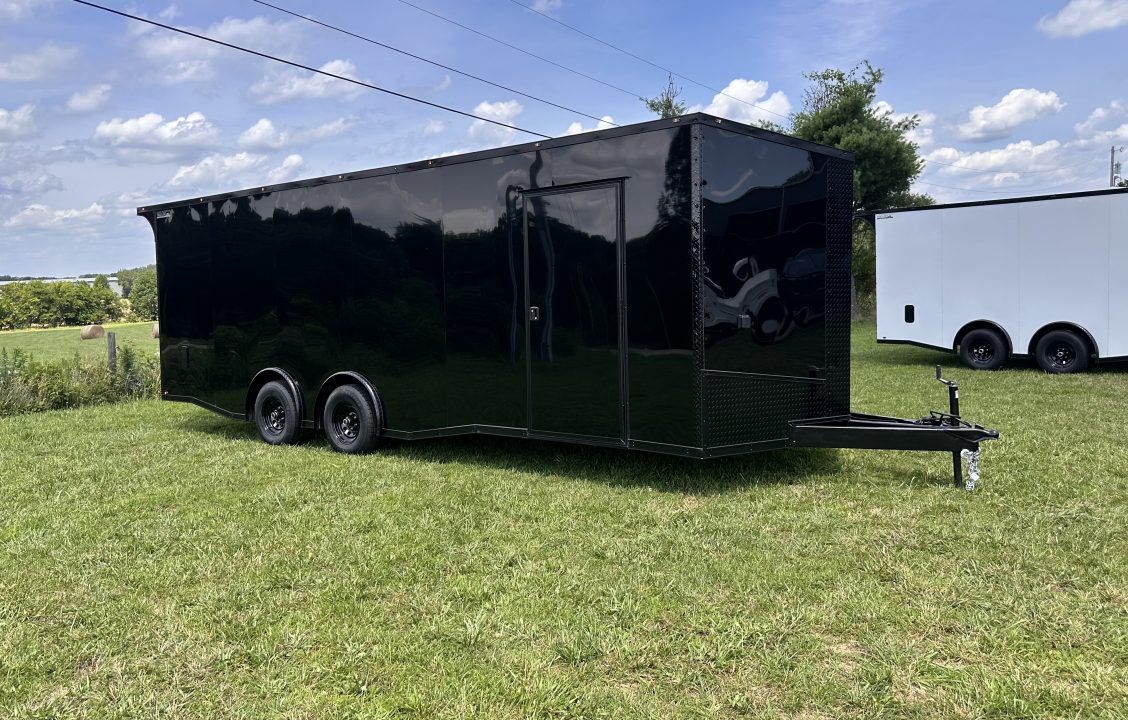 New 2026 Luxe 8.5x24 Racing Trailer Finished Interior- 5200 Tandem Axle-Black -Blackout