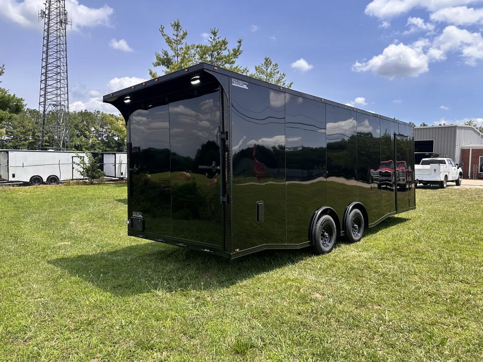 New 2026 Luxe 8.5x24 Racing Trailer Finished Interior- 5200 Tandem Axle-Black -Blackout
