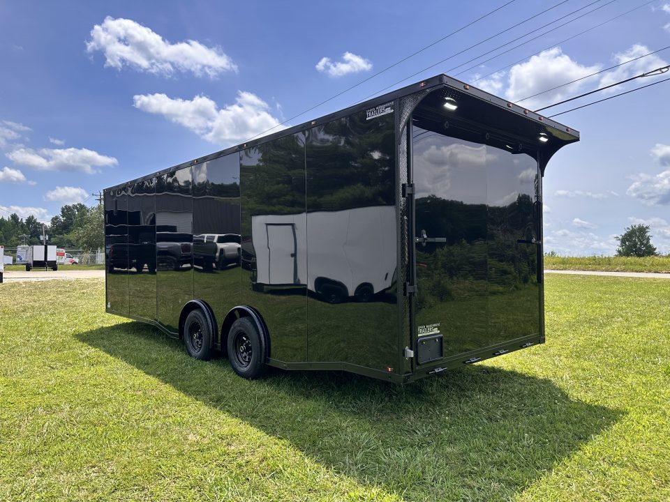 New 2026 Luxe 8.5x24 Racing Trailer Finished Interior- 5200 Tandem Axle-Black -Blackout