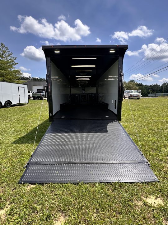New 2026 Luxe 8.5x24 Racing Trailer Finished Interior- 5200 Tandem Axle-Black -Blackout
