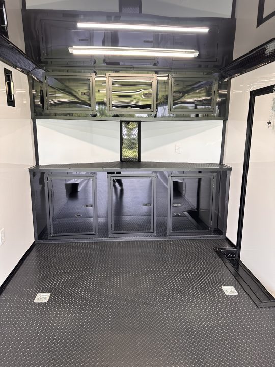 New 2026 Luxe 8.5x24 Racing Trailer Finished Interior- 5200 Tandem Axle-Black -Blackout