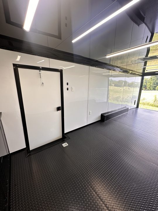 New 2026 Luxe 8.5x24 Racing Trailer Finished Interior- 5200 Tandem Axle-Black -Blackout
