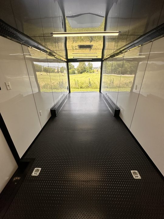 New 2026 Luxe 8.5x24 Racing Trailer Finished Interior- 5200 Tandem Axle-Black -Blackout