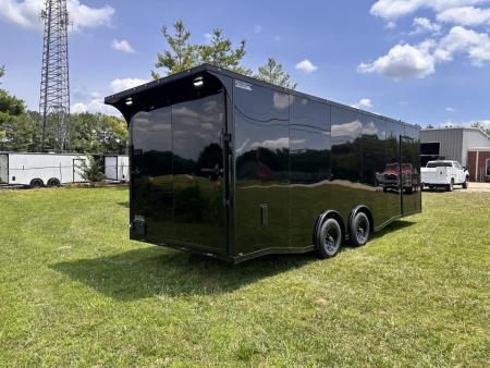 New 2026 Luxe 8.5x24 Racing Trailer Finished Interior- 5200 Tandem Axle-Black -Blackout