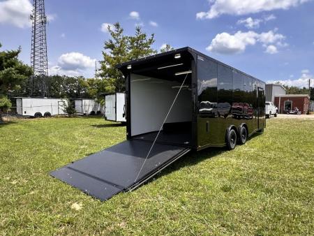New 2026 Luxe 8.5x24 Racing Trailer Finished Interior- 5200 Tandem Axle-Black -Blackout