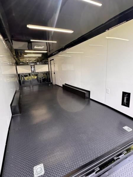 New 2026 Luxe 8.5x24 Racing Trailer Finished Interior- 5200 Tandem Axle-Black -Blackout