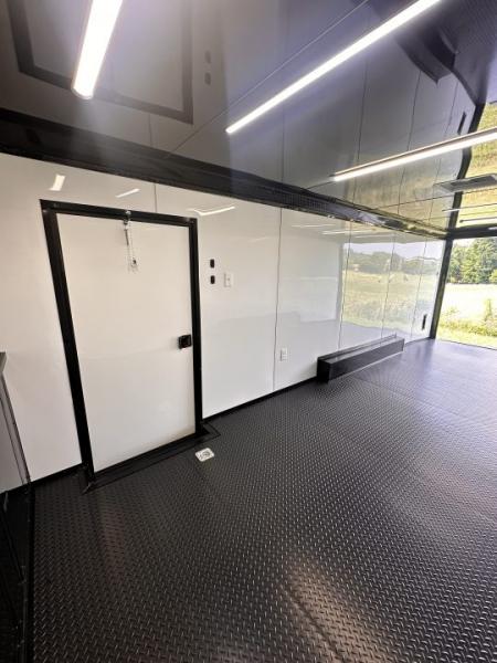 New 2026 Luxe 8.5x24 Racing Trailer Finished Interior- 5200 Tandem Axle-Black -Blackout
