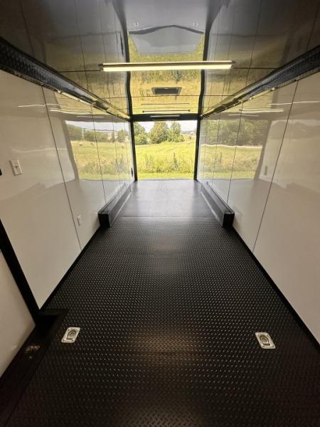 New 2026 Luxe 8.5x24 Racing Trailer Finished Interior- 5200 Tandem Axle-Black -Blackout