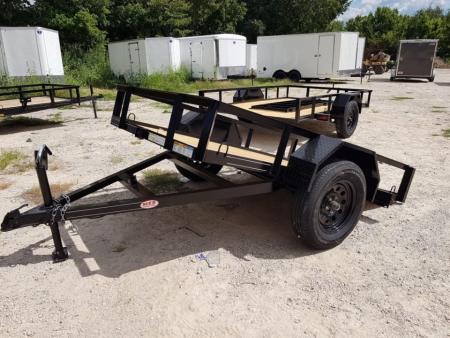New 2026 MEB 5x8 Angle Iron Utility Trailer W/Ramp