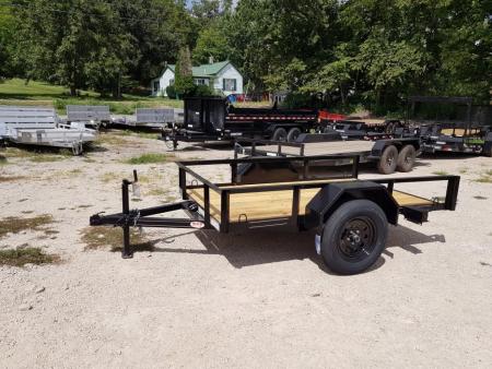 New 2026 MEB 5x8 Angle Iron Utility Trailer W/Ramp