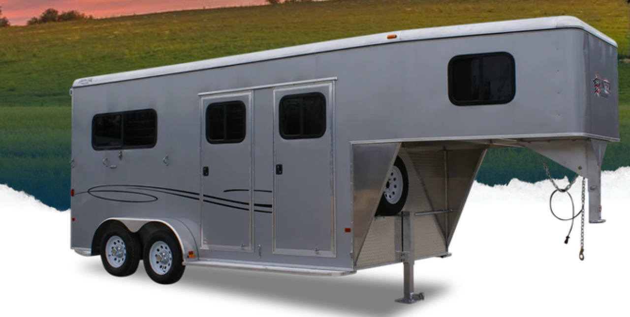 New 2026 Frontier Trailers Ambassador 67" Gooseneck Straight Load 2 Horse Trailer with Rubber Mats Series Horse Trailer