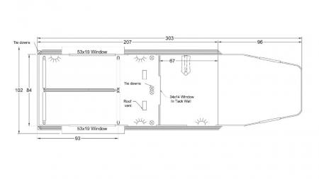 New 2026 Frontier Trailers Ambassador 67" Gooseneck Straight Load 2 Horse Trailer with Rubber Mats Series Horse Trailer