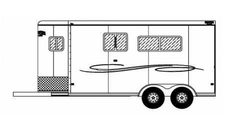 New 2026 Frontier Trailers Ambassador 67  Manger BP Straight Load 2 Horse Series Horse Trailer