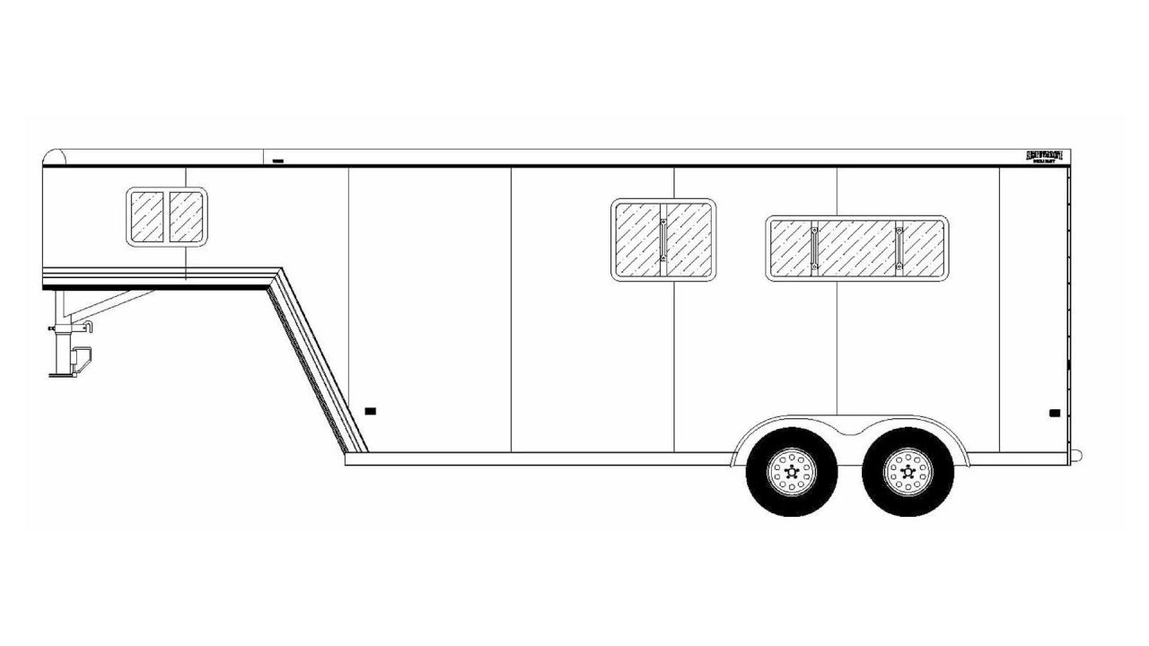 New 2026 Frontier Trailers Ambassador 67" Manger GN Straight Load 2 Horse Series Horse Trailer