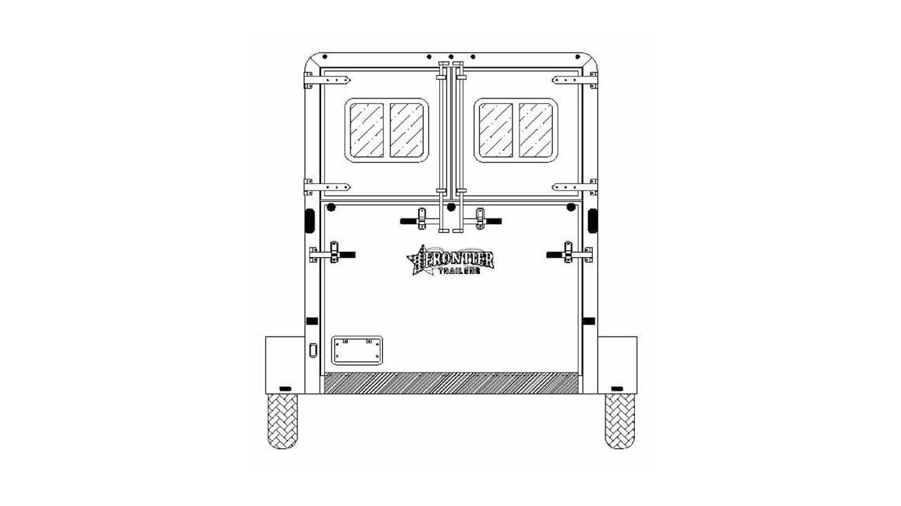 New 2026 Frontier Trailers Ambassador 67" Manger GN Straight Load 2 Horse Series Horse Trailer