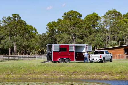 New 2026 Frontier Trailers Fast Track BP 2 Horse Straight Load Series Horse Trailer