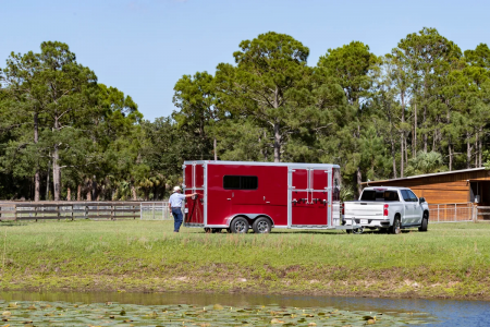New 2026 Frontier Trailers Fast Track BP 2 Horse Straight Load Series Horse Trailer