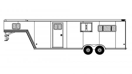 New 2026 Frontier Trailers Fast Track 2+1 GN Straight Load Series 2 Horse Trailer