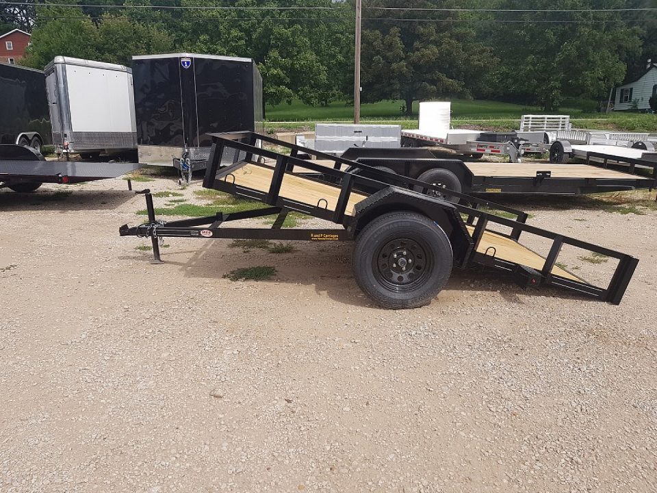 New 2026 MEB 77 x10 Angle Iron Tilt Utility Trailer w/Board Holders